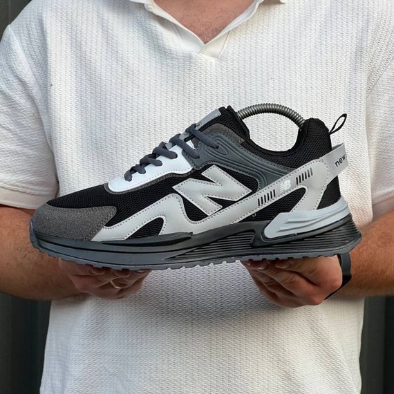 Кросівки New Balance матеріал текстиль/замш колір сірий,чорний, білий | Зображення 5