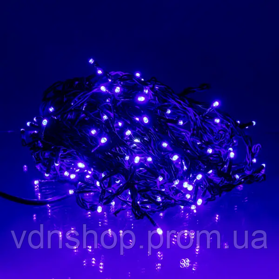 Уличная гирлянда бахрома 12 м 200 led черный провод Синий 12MBBL | Зображення 2