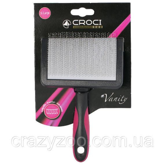 Пуходерка Croci Vanity самоочищающаяся средняя для котов и собак 10 х 16,5 см с6067425 | Зображення 1