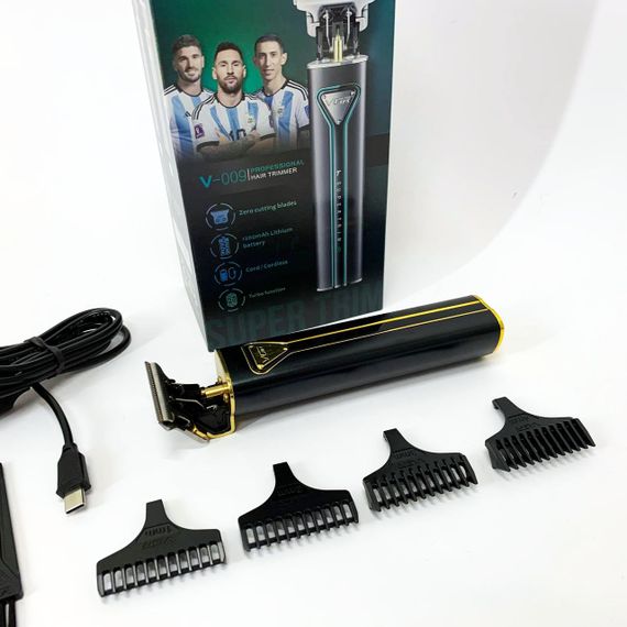 Професійна акумуляторна машинка для стрижки VGR V-009 тример для бороди та вусів. Колір: золотий | Зображення 5