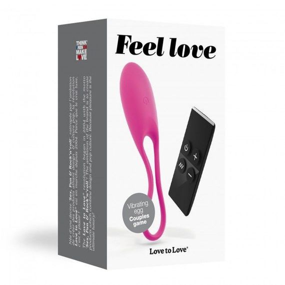 Віброяйце Love To Love Feel Love Pink з пультом ДК та регулюванням інтенсивності | Зображення 2