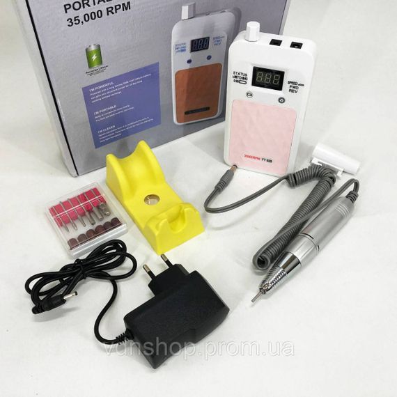 Електрообладнання для манікюру та педикюру Nail Drill YT-928 белый, Фрезер машинка для зняття гель-лаку XO-40 | Зображення 2