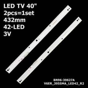 LED підсвітка Samsung TV 40" V6ER_395SMA_LED42_R2 V6ER_395SMB_LED42_R2 BN96-39627 BN96-39628 2шт.