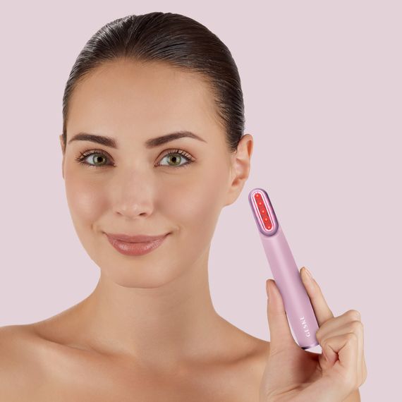 Пристрій для зміцнення і тонізації шкіри обличчя з поворотною головкою GESKE Skin Firming Wand 7в1 pink | Зображення 3