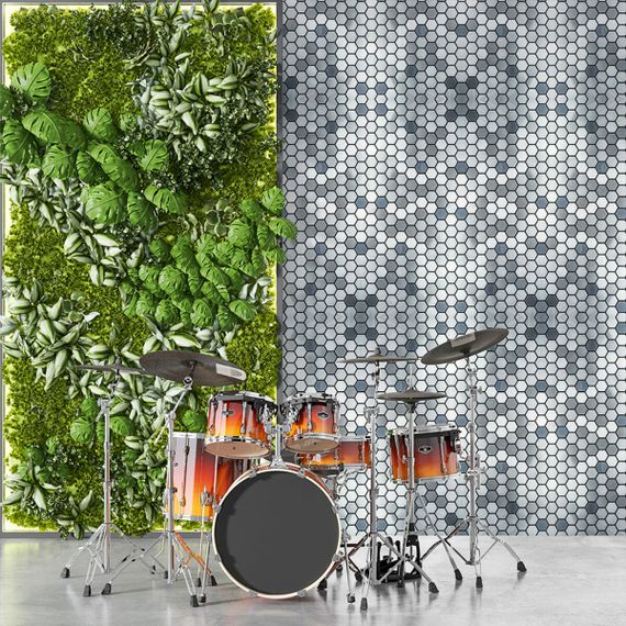 Самоклеюча алюмінієва плитка срібна мозаїка із дзеркальними вставками 300х300х3мм SW-00001928 | Зображення 6