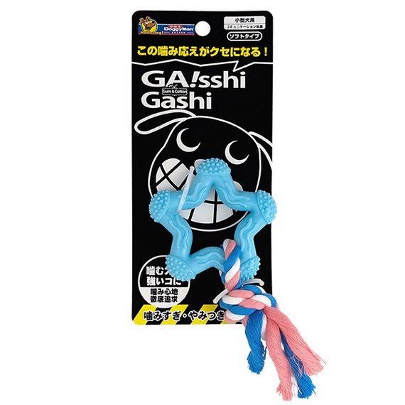 Игрушка для собак DoggyMan Chew Toy Bone With Rope, 7.5 см, голубой