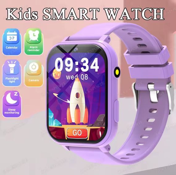 Дитячий розумний годинник із камерою, іграми, моніторингом сну, крокомірром, будильником, калькулятором, ліхтариком та ін. | Зображення 1