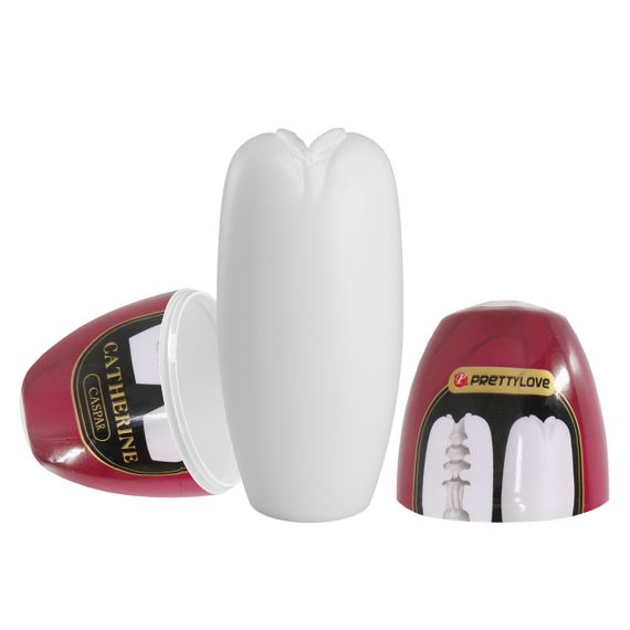 Мастурбатор вагина яйцо PRETTY LOVE CATHERINE Caspar белый, 7.4 х 3.5 см sexstyle | Зображення 5