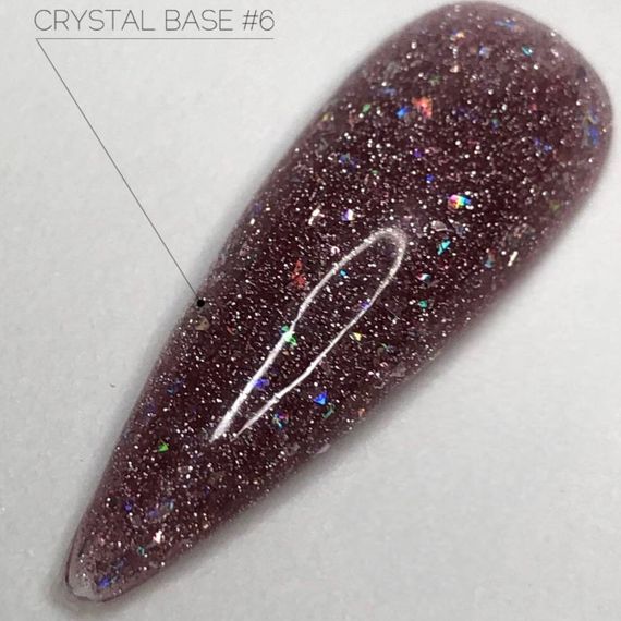 Світловідбивна база Crooz Crystal Base №06 (бузково-рожева з блиском) 8мл | Зображення 3
