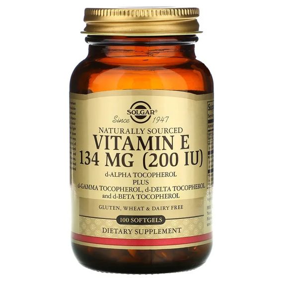 Вітамін E Solgar Vitamin E 200 IU 134 mg 100 Softgels