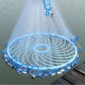 Кастинговая сетка парашют для рыбака Леска 2 м