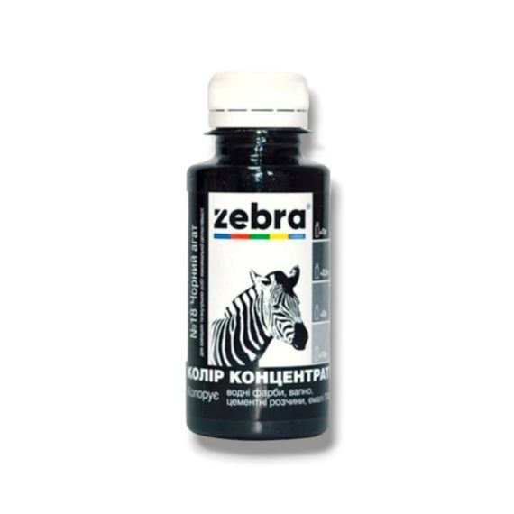Барвник для фарби колер концентрат ЗЕБРА 100мл 618 Чорний агат