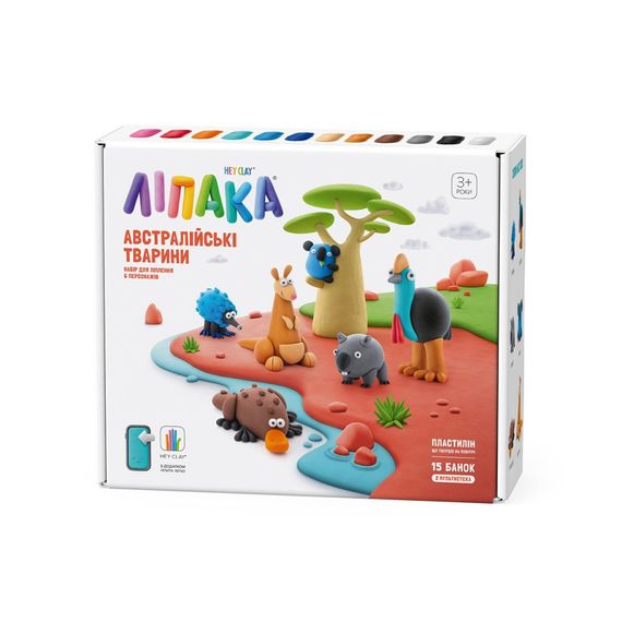 Меганабор самозатвердевающего пластилина Австралийские Животные ЛИПАКА 15027-UA01