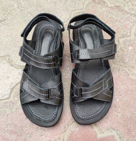 Сандалі чоловічі великий розмір 46 47 48 49 50 босоніжки чоловічі чорні | Зображення 2
