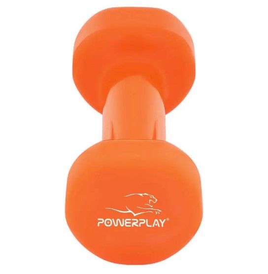 Гантель вінілова PowerPlay 4125 Achilles 4 кг Помаранчева 1 шт (PP_4125_4kg) | Зображення 1
