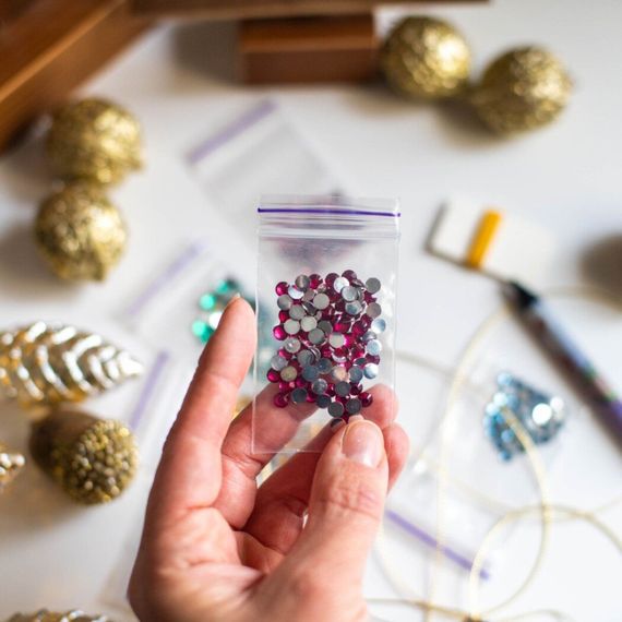 Набор для творчества "Новый год" 10100681 игрушки со стразами | Зображення 3