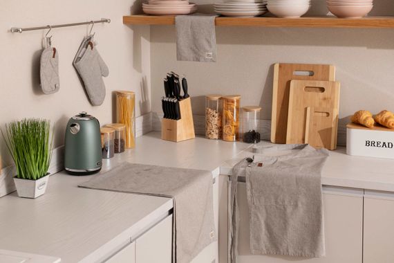 Ранер Ardesto Oliver, 40х140см, 100% бавовна, сірий (ART01OD) | Зображення 1