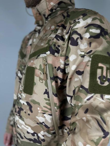 Костюм тактический ULTIMATUM Scout soft shells Мультикам, Мужская утепленная армейская полевая форма софтшелл | Зображення 2