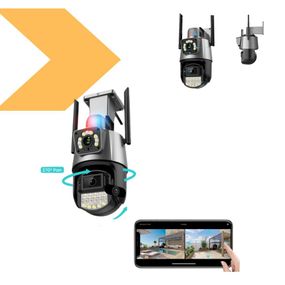 Камера для вулиці 8MP 4K IP Camera Outdoor WiFi PTZ з двома об'єктивами, двома екранами XPRO 3042 Колір (43912-_1343)