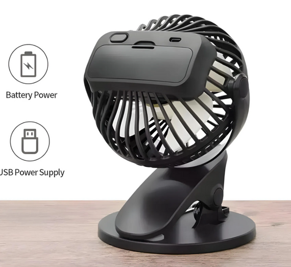 Вентилятор-прищіпка настільний, Вентилятор з підставкою та затискачем TGX-210   знижка | Зображення 7