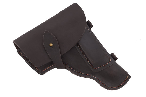 Кобура для ПМ "Штатна" поясна закрита кобура закритого типу шкіряна коричнева ms