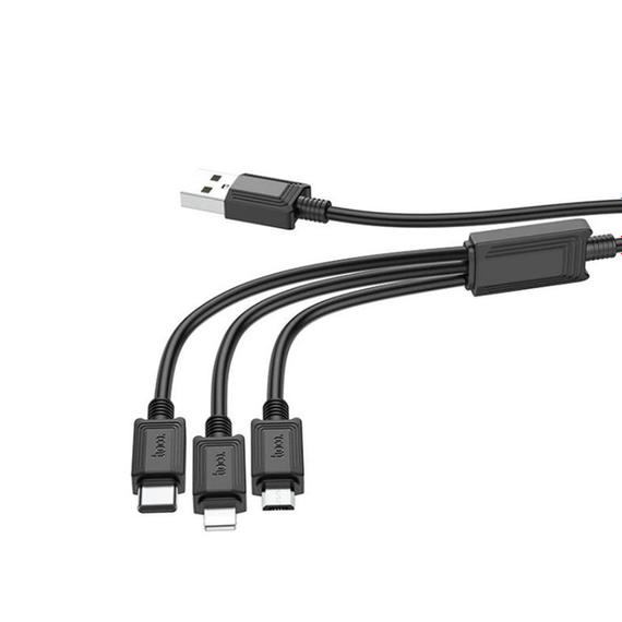 Кабель 3в1 Hoco X74 USB Micro/Lightning/Type-C 2A 1m | Зображення 2