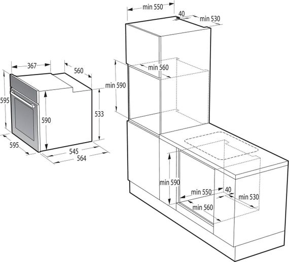 Духовой шкаф Gorenje, електрический BSA6747A04X (BO3SA5I02-3) (738599) | Зображення 3
