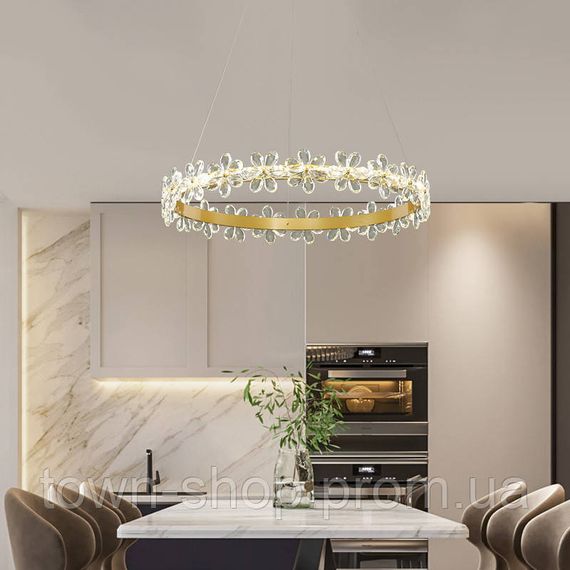 Люстра потолочная LED D8089/600-k Золото 15-150х60х60 см.