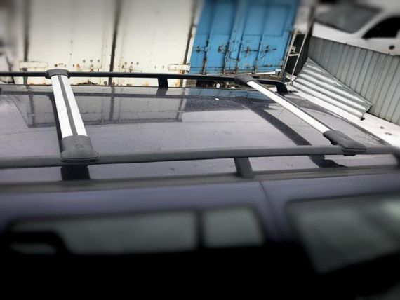 Перемычки на обычные рейлинги без ключа Can V1 (2 шт) до 138 см, Серые для Nissan Pathfinder R51 2005-2014 гг. | Зображення 3