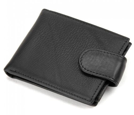 Кожаное мужское портмоне Tiding Bag черный