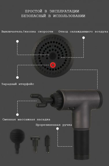 М'язовий ручний масажер для тіла Fascial Gun CY 801 | Зображення 3