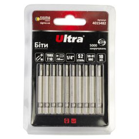 Набір біт Ultra TORX 10×50мм ¼" 10шт S2 (блістер) 4015482
