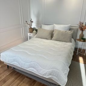 Ковдра двоспальна вовняна Viluta Comfort 21422 170x210 см бежева