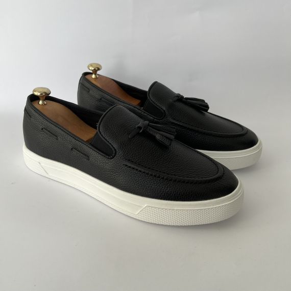 Шкіряні чоловічі лофери на товстій підошві 40 размер | Зображення 4