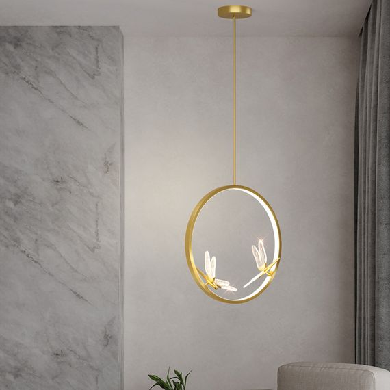 Люстра світлодіодна підвісна LED світильник для квартири на стелю лед 26506 Золото 35-200х25х10 см. | Зображення 2