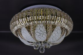 Люстра стельова з LED підсвічуванням та авто відключенням з пультом 25292 Золото 25х50х50 см.