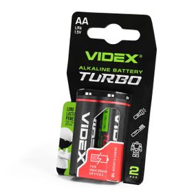 Щелочная батарейка Videx LR6/AA Turbo, 2 шт., в блистере