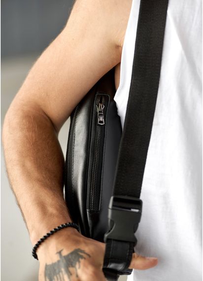 Мужская сумка бананка Sambag Holster MSH чорна 36 × 14 × 4 см (87119131m) | Зображення 1