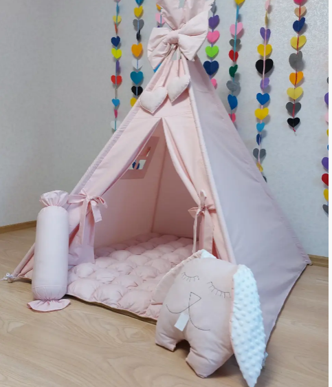 Большой детский домик Вигвам - Пинки  Пай  (Pinkie Pie) (коврик Бонбон,подушки) 150*150*200 Новинка 2024 ! | Зображення 1