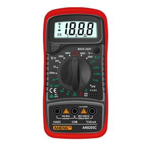 Мультиметр ANENG AN8205C, вимірювання: V, A, R, T, функція hFE