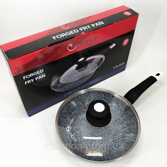 Надійна сковорода з антипригарним покриттям UNIQUE, Якісна алюмінієва антипригарна сковорода GN-41 | Зображення 8