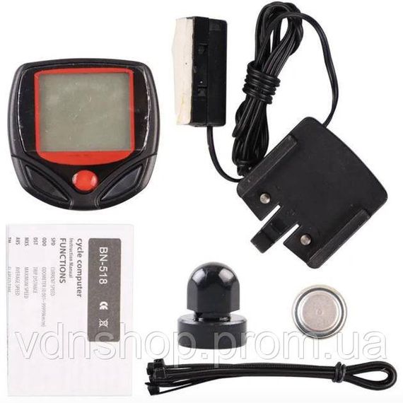 Спідометр на велосипед максимальної швидкості, Велокомп'ютер з підсвічуванням екрану MN-35 | Зображення 3