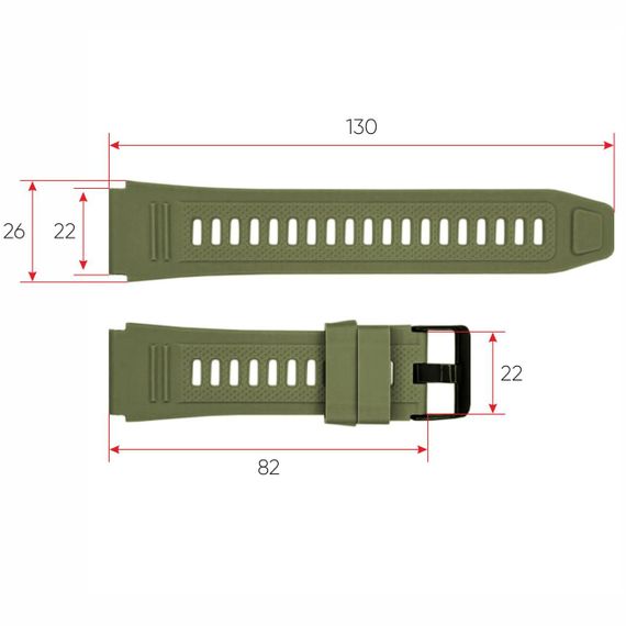 Ремінець для смарт годинника K56PRO Army Green | Зображення 2