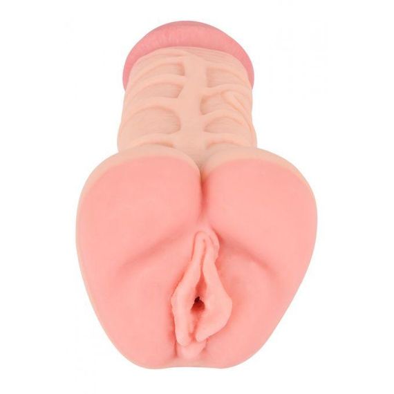 Мастурбатор-насадка 2 IN 1 Nature Skin Extension + Masturbator (Вагина) Sex Aura | Зображення 7