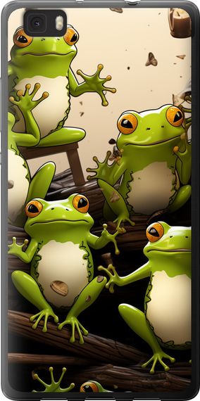 Чехол на Huawei Ascend P8 Lite Жабки "5656u-126-17620"
