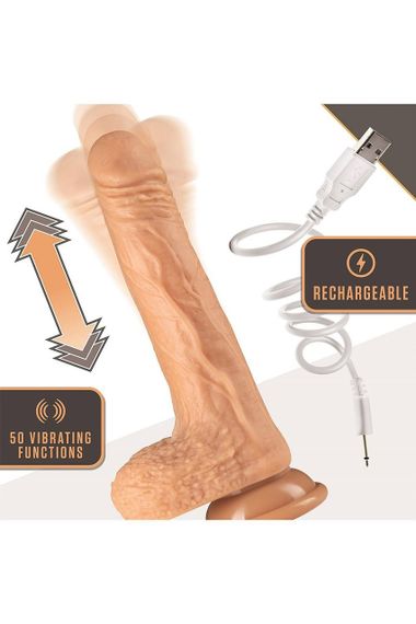 Реалістичний вібратор із пультом DR. SKIN SILICONE DR. GREY 7 INCH THRUSTING sexstyle | Зображення 3