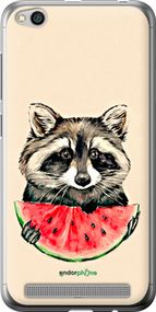 Чохол на Xiaomi Redmi 5A Єнотик з кавуном "4605t-1133-2448"