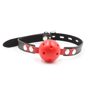 Кляп DS Fetish Locking ball gags M plastic black/red Sex Aura