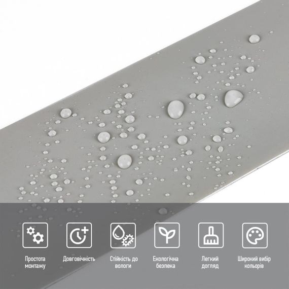 Плінтус вініловий самоклеючий 5000х100х2мм Глянцсовий (D) SW-00002121 | Зображення 3