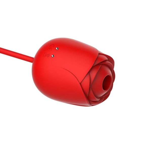Вакуумный стимулятор в виде розы Every Night Toys с пульсацией, красный Sex Aura | Зображення 4